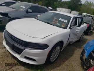 2019 Dodge Charger Police with VIN 2C3CDXKT8KH636802, listed as a Copart auction lot 50700925 with 130,897 mi miles and Salvage title. Bid and sale history available at DreamBid. Image 1.