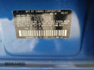 2021 Subaru WRX z VIN JF1VA1A63M9811410, wystawiony jako IAAI lot #41936558 z przebiegiem 50 353 mil mil oraz . Historia ofert i sprzedaży dostępna na DreamBid. Obrazek 9.