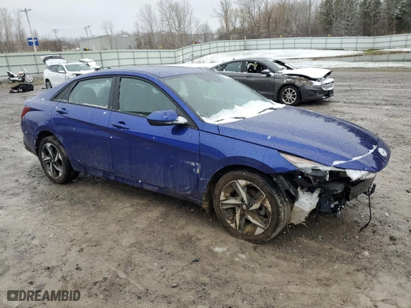 2023 Hyundai Elantra SEL with VIN KMHLS4AG3PU615456, listed as a Copart auction lot 53288145 with 60,185 mi miles and Salvage Title. Bid and sale history available at carsss.com. Image 4.