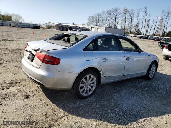 2013 Audi A4 Premium with VIN WAUBFAFL4DA159793, listed as a Copart auction lot 51822465 with 58,807 mi miles and Salvage Title. Bid and sale history available at carsss.com. Image 3.