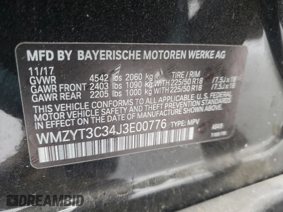 2018 MINI Countryman Cooper S with VIN WMZYT3C34J3E00776, listed as a Copart auction lot 43199165 with 41,874 mi miles and Salvage Title. Bid and sale history available at carsss.com. Image 14.