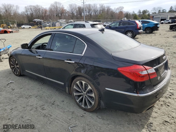 2013 Hyundai Genesis 5.0L R-Spec with VIN KMHGC4DH8DU245961, listed as a Copart auction lot 48673855 with 120,579 mi miles and Salvage Title. Bid and sale history available at carsss.com. Image 2.