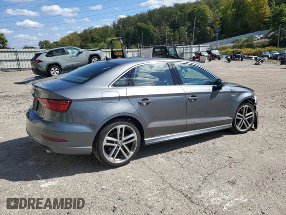 2019 Audi A3 Sedan S line Premium Plus with VIN WAUJEGFF8KA111819, listed as a Copart auction lot 72452224 with 56,198 mi miles and Salvage Title. Bid and sale history available at carsss.com. Image 3.