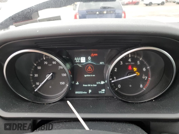 2019 Land Rover Discovery SE with VIN SALRG2RV3K2405654, listed as a Copart auction lot 82462534 with 93,252 mi miles and Salvage Title. Bid and sale history available at DreamBid. Image 9.