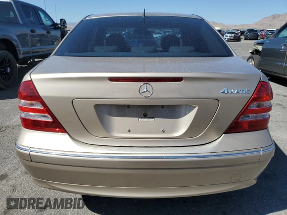 2005 Mercedes-Benz C 240 with VIN WDBRF81J95F662187, listed as a Copart auction lot 48823485 with 145,076 mi miles and Salvage title. Bid and sale history available at DreamBid. Image 6.