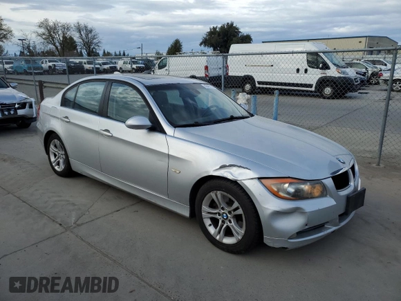 2008 BMW 3 Series 328i with VIN WBAVA37538NL48246, listed as a Copart auction lot 48487765 with 206,920 mi miles and Clean Title. Bid and sale history available at carsss.com. Image 4.