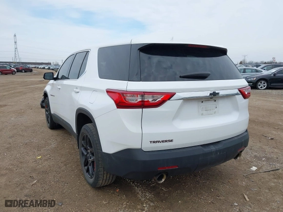 2018 Chevrolet Traverse LS with VIN 1GNERFKW0JJ222542, listed as a IAAI auction lot 41811876 with 104,512 mi miles. Bid and sale history available at carsss.com. Image 3.