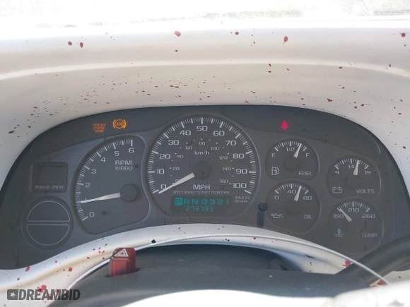 2002 Chevrolet Tahoe LT with VIN 1GNEC13Z22R284959, listed as a IAAI auction lot 41803861 with 278,795 mi miles. Bid and sale history available at carsss.com. Image 7.