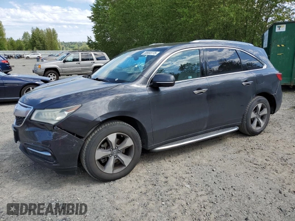 2014 Acura MDX with VIN 5FRYD3H26EB010084, listed as a Copart auction lot 55653775 with 97,461 mi miles and Salvage Title. Bid and sale history available at DreamBid. Image 1.
