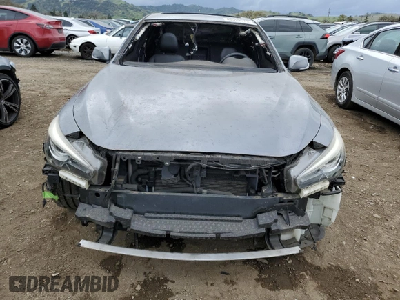 2018 Infiniti Q50 Luxe with VIN JN1EV7AP7JM352288, listed as a Copart auction lot 48599675 with 52,477 mi miles and Salvage Title. Bid and sale history available at carsss.com. Image 5.