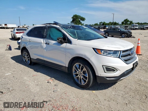 2017 Ford Edge Titanium z VIN 2FMPK4K87HBC26173, wystawiony jako Copart lot #58070565 z przebiegiem 63 989 mil mil oraz Szkoda całkowita • Salvage title. Historia ofert i sprzedaży dostępna na DreamBid. Obrazek 4.