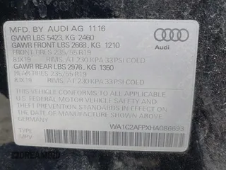 2017 Audi Q5 Premium with VIN WA1C2AFPXHA086693, listed as a IAAI auction lot 42043180 with 145,876 mi miles and . Bid and sale history available at DreamBid. Image 9.