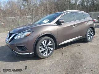 2015 Nissan Murano SL with VIN 5N1AZ2MG1FN228075, listed as a IAAI auction lot 41644582 with 14,164 mi miles. Bid and sale history available at carsss.com. Image 2.