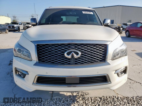 2015 Infiniti QX80 with VIN JN8AZ2NE9F9083611, listed as a Copart auction lot 53046305 with 143,167 mi miles and Salvage title. Bid and sale history available at DreamBid. Image 5.