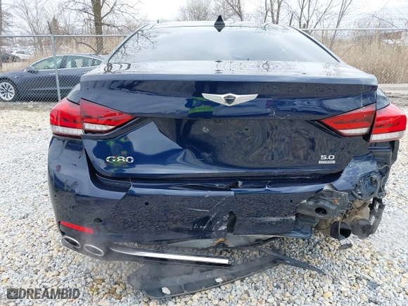 2018 Genesis G80 5.0L Ultimate with VIN KMHGN4JF1JU265669, listed as a IAAI auction lot 41919898 with 54,198 mi miles. Bid and sale history available at carsss.com. Image 16.