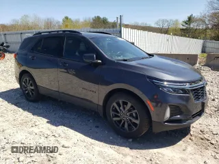 2022 Chevrolet Equinox RS with VIN 3GNAXWEV2NS202014, listed as a Copart auction lot 55381305 with 58,080 mi miles and Salvage title. Bid and sale history available at DreamBid. Image 4.
