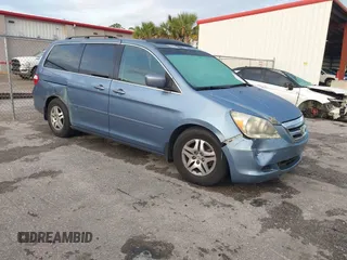 2007 Honda Odyssey EX-L z VIN 5FNRL38717B035384, wystawiony jako IAAI lot #41976861 z przebiegiem 211 640 mil mil oraz . Historia ofert i sprzedaży dostępna na DreamBid. Obrazek 1.