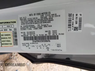 2013 Ford Fusion Titanium Hybrid with VIN 3FA6P0RU2DR308696, listed as a IAAI auction lot 41914944 with 133,710 mi miles. Bid and sale history available at carsss.com. Image 9.