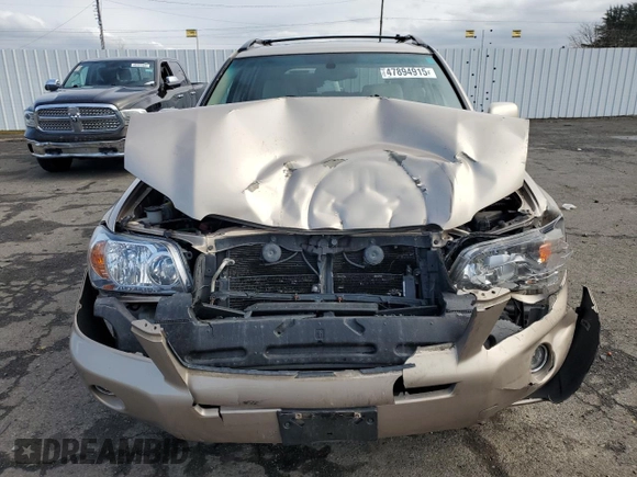 2006 Toyota Highlander Hybrid with VIN JTEEW21AX60011180, listed as a Copart auction lot 47894915 with 0 mi miles and Salvage Title. Bid and sale history available at carsss.com. Image 5.