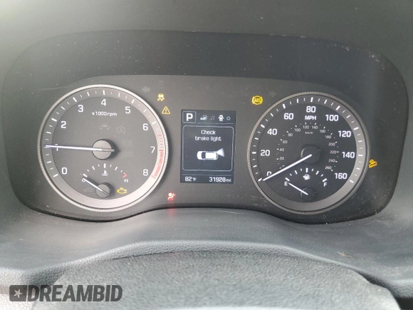 2017 Hyundai Tucson SE z VIN KM8J33A42HU486275, wystawiony jako Copart lot #53658145 z przebiegiem 31 928 mil mil oraz Szkoda całkowita • Salvage title. Historia ofert i sprzedaży dostępna na DreamBid. Obrazek 9.