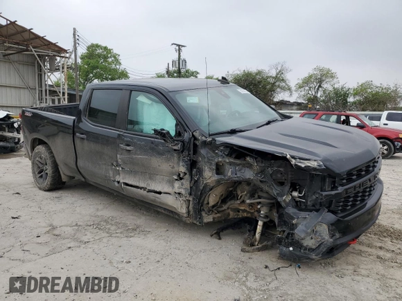 2021 Chevrolet Silverado 1500 Custom Trail Boss with VIN 1GCPYCEF5MZ296592, listed as a Copart auction lot 50968655 with 60,010 mi miles and Salvage Title. Bid and sale history available at DreamBid. Image 4.