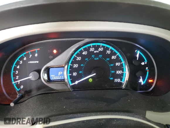 2012 Toyota Sienna XLE AAS with VIN 5TDYK3DC7CS275496, listed as a Copart auction lot 62612815 with 130,027 mi miles and Salvage title. Bid and sale history available at DreamBid. Image 9.