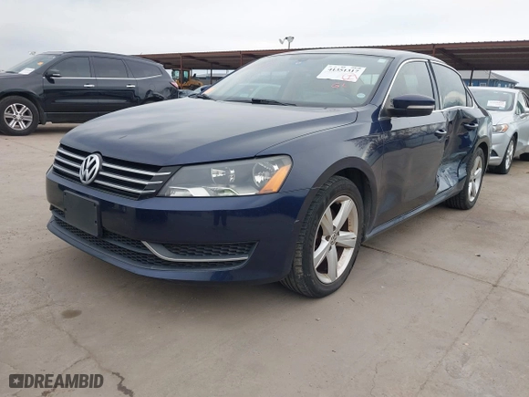 2012 Volkswagen Passat SE w/Sunroof with VIN 1VWBH7A35CC077207, listed as a IAAI auction lot 41351317 with 136,904 mi miles. Bid and sale history available at carsss.com. Image 2.