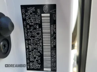 2020 Lexus UX 250h F Sport с VIN JTHR9JBH6L2036806, выставлен на аукционе Copart как лот 55827085 с пробегом 45 122 миль миль и Списание • Salvage title. История ставок и продаж доступна на DreamBid. Изображение 12.