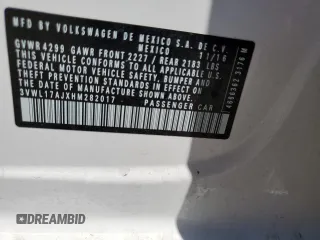 2017 Volkswagen Jetta SEL z VIN 3VWL17AJXHM282017, wystawiony jako Copart lot #52349335 z przebiegiem 107 933 mil mil oraz Szkoda całkowita • Salvage title. Historia ofert i sprzedaży dostępna na DreamBid. Obrazek 12.