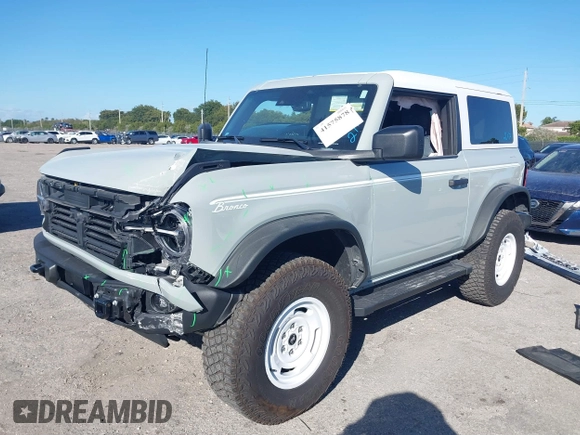 2024 Ford Bronco with VIN 1FMDE4CP3RLA28000, listed as a IAAI auction lot 41575878 with 11,631 mi miles and . Bid and sale history available at DreamBid. Image 2.
