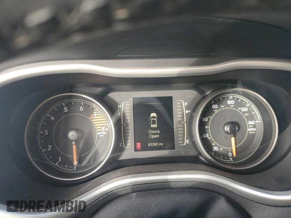 2018 Jeep Cherokee Latitude Plus with VIN 1C4PJLLX5JD503636, listed as a Copart auction lot 79114744 with 83,392 mi miles and Salvage Title. Bid and sale history available at carsss.com. Image 9.