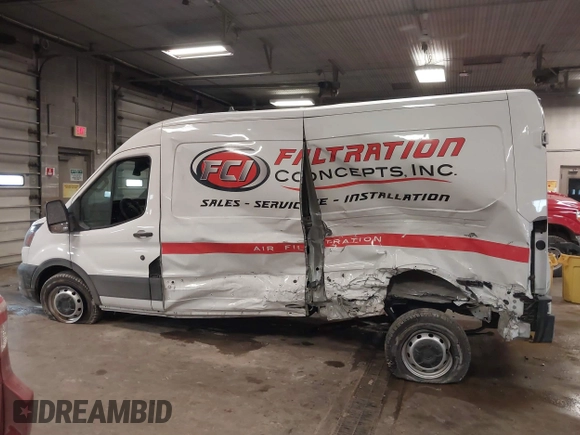 2023 Ford Transit Cargo with VIN 1FTBR1C80PKB95490, listed as a IAAI auction lot 41366493 with 17,450 mi miles and . Bid and sale history available at DreamBid. Image 15.