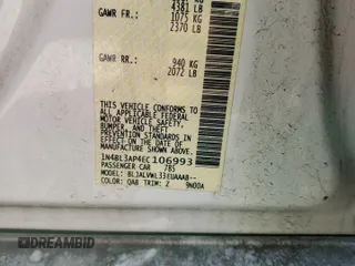 2014 Nissan Altima SL with VIN 1N4BL3AP4EC106993, listed as a Copart auction lot 72943464 with 75,911 mi miles and Salvage Title. Bid and sale history available at DreamBid. Image 12.