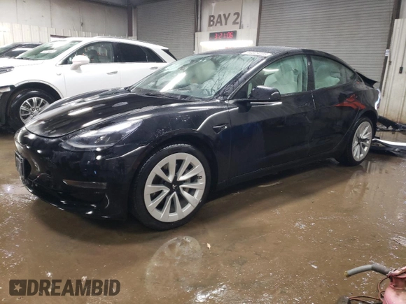 2023 Tesla Model 3 Long Range with VIN 5YJ3E1EB0PF608630, listed as a Copart auction lot 44379105 with 22,777 mi miles and Salvage Title. Bid and sale history available at DreamBid. Image 1.