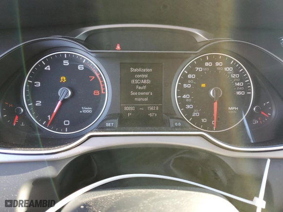 2013 Audi A4 Premium Plus with VIN WAUFFAFL5DN005703, listed as a Copart auction lot 44024055 with 80,893 mi miles and Salvage Title. Bid and sale history available at carsss.com. Image 9.