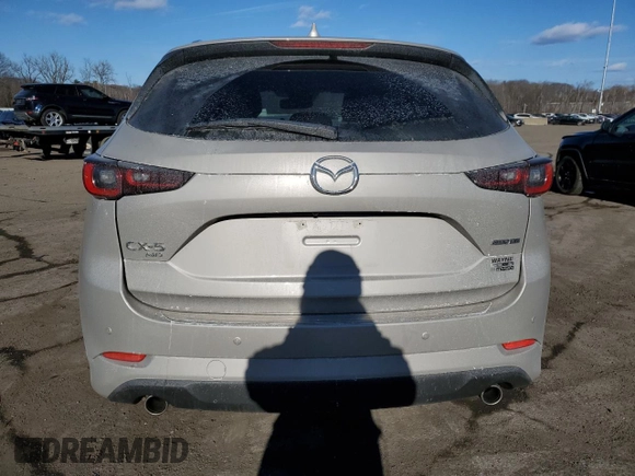 2025 Mazda CX-5 2.5 S Premium Plus Package with VIN JM3KFBEM7S0562230, listed as a Copart auction lot 47517835 with 0 mi miles and Salvage Title. Bid and sale history available at carsss.com. Image 6.