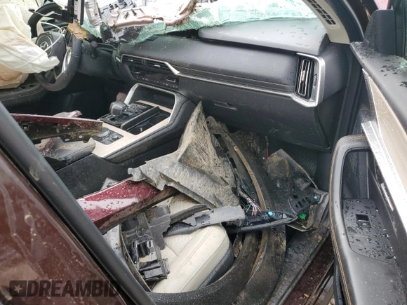 2024 Mazda CX-90 Premium with VIN JM3KKDHAXR1107854, listed as a Copart auction lot 60714955 with 7,802 mi miles and Salvage title. Bid and sale history available at DreamBid. Image 8.