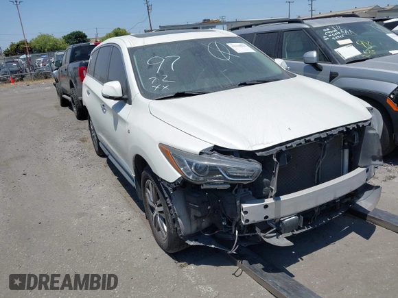 2019 Infiniti QX60 Pure with VIN 5N1DL0MN0KC569636, listed as a IAAI auction lot 42218565 with 47,971 mi miles and . Bid and sale history available at DreamBid. Image 1.