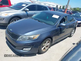2015 Kia Optima LX with VIN 5XXGM4A77FG440746, listed as a IAAI auction lot 42032775 with 76,494 mi miles. Bid and sale history available at carsss.com. Image 2.