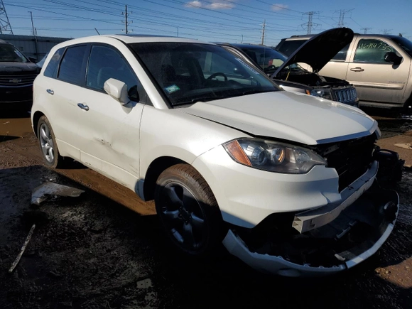 2007 Acura RDX with VIN 5J8TB18207A010584, listed as a Copart auction lot 46355435 with 111,676 mi miles and Salvage Title. Bid and sale history available at carsss.com. Image 4.