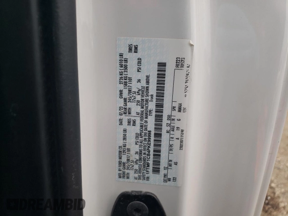 2023 Ford F-150 XL with VIN 1FTMF1CB4PKE99998, listed as a Copart auction lot 46230585 with 22,330 mi miles and Salvage Title. Bid and sale history available at carsss.com. Image 13.
