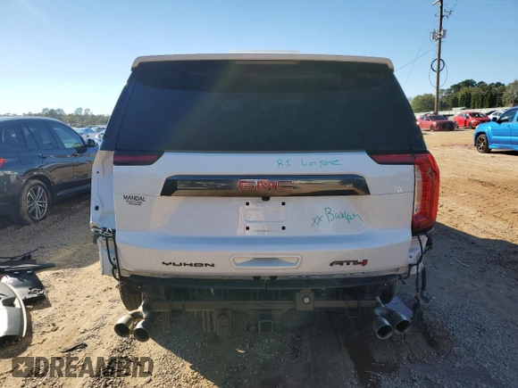 2023 GMC Yukon XL AT4 with VIN 1GKS2HKL2PR244042, listed as a Copart auction lot 80441114 with 27,061 mi miles and Salvage Title. Bid and sale history available at carsss.com. Image 6.