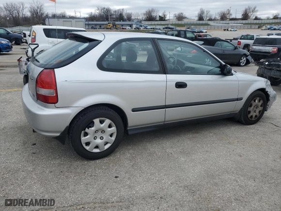 1999 Honda Civic DX with VIN 2HGEJ6446XH100761, listed as a Copart auction lot 84277854 with 82,619 mi miles and Clean Title. Bid and sale history available at carsss.com. Image 3.