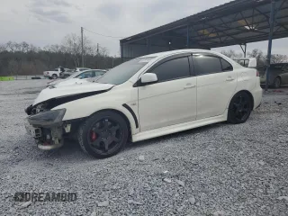 2013 Mitsubishi Lancer Evolution GSR with VIN JA32W8FVXDU024537, listed as a Copart auction lot 44785195 with 180,832 mi miles and Salvage Title. Bid and sale history available at carsss.com. Image 1.