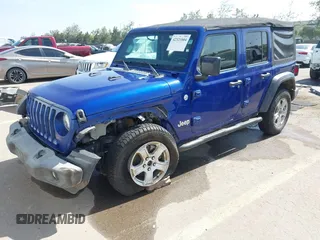2018 Jeep Wrangler Unlimited Sport S z VIN 1C4HJXDG7JW299534, wystawiony jako IAAI lot #42321004 z przebiegiem 110 206 mil mil oraz . Historia ofert i sprzedaży dostępna na DreamBid. Obrazek 18.