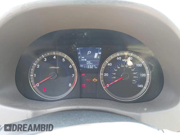 2012 Hyundai Accent GLS with VIN KMHCU4AE3CU210782, listed as a IAAI auction lot 42159648 with 113,327 mi miles. Bid and sale history available at carsss.com. Image 7.