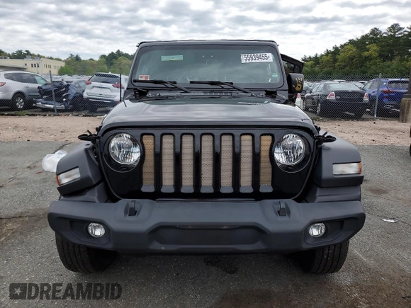 2023 Jeep Wrangler Sport S with VIN 1C4HJXDN6PW618252, listed as a Copart auction lot 55939455 with 69,681 mi miles and Salvage title. Bid and sale history available at DreamBid. Image 5.
