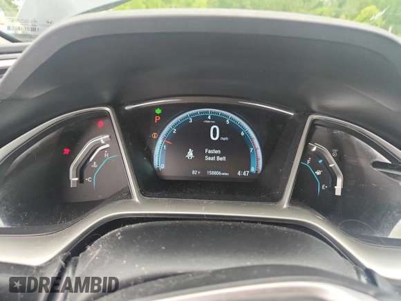 2016 Honda Civic EX-L with VIN 19XFC1F75GE018863, listed as a Copart auction lot 60630535 with 158,806 mi miles and Salvage title. Bid and sale history available at DreamBid. Image 9.