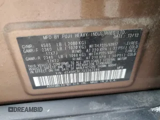 2013 Subaru Outback Premium with VIN 4S4BRCBC7D3267286, listed as a Copart auction lot 47787605 with 125,747 mi miles and Clean Title. Bid and sale history available at carsss.com. Image 15.