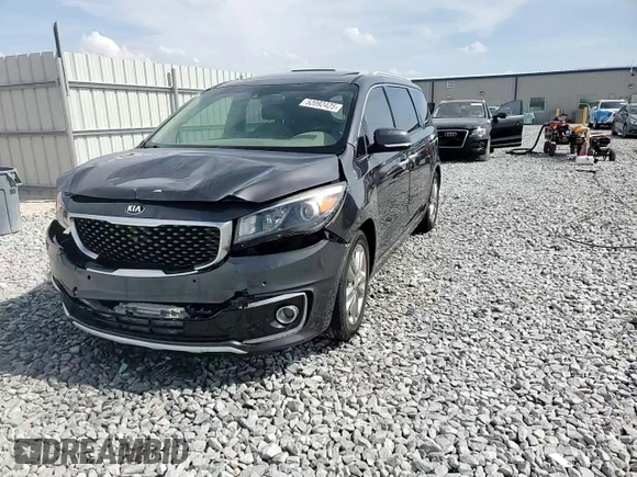 2017 Kia Sedona SX-L with VIN KNDME5C12H6278055, listed as a Copart auction lot 52092425 with 140,041 mi miles and Salvage Title. Bid and sale history available at carsss.com. Image 14.